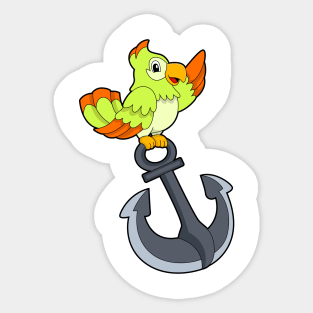 Parrot with Anchor Sticker